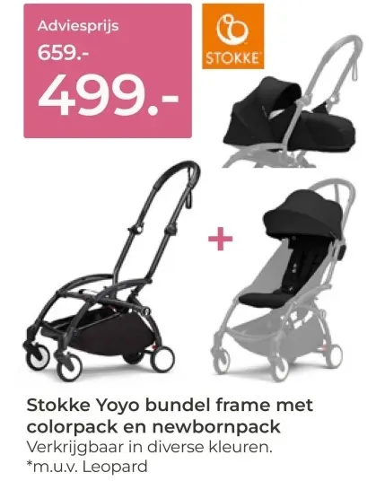 Aanbieding: Yoyo bundel frame met colorpack en newbornpack
