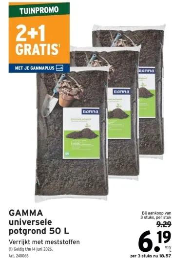 Promotie: universele potgrond