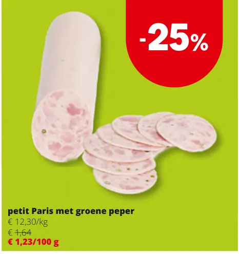 Promotie: Petit Paris met groene peper