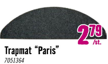 Aanbieding: Trapmat Paris antraciet 25x65 cm + 5 cm omslag trapkant