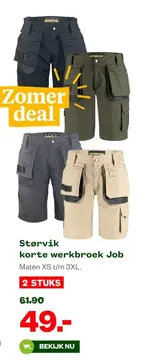 Aanbieding: Størvik korte werkbroek Job