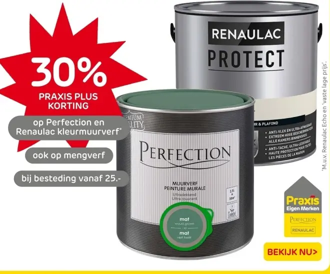 Aanbieding: Perfection and Renaulac kleurmuurverf