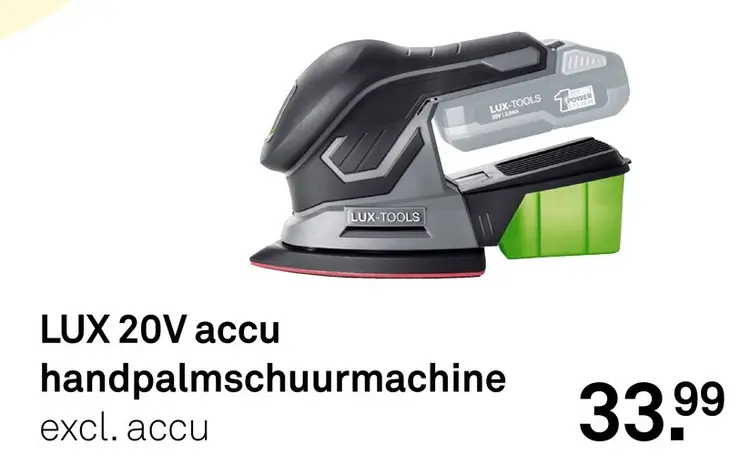 Aanbieding: 20V accu handpalmschuurmachine