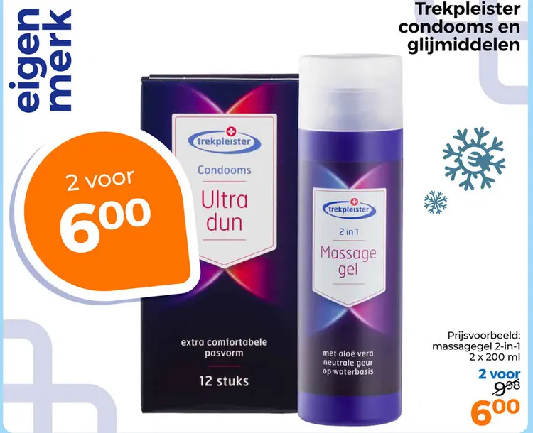 Aanbieding: Trekpleister condooms en glijmiddelen