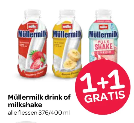 Aanbieding: Müllermilk drink of milkshake