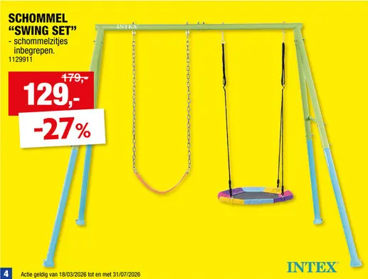 Promotie: Intex schommel