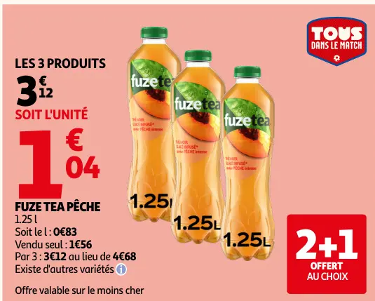 Promotie: Fuze tea pêche