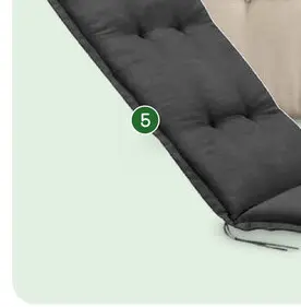 Offre: Coussin pour lit bain de soleil Brest - gris - 190x60 cm