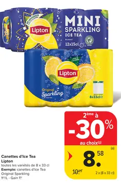 Offre: Canettes d'Ice Tea