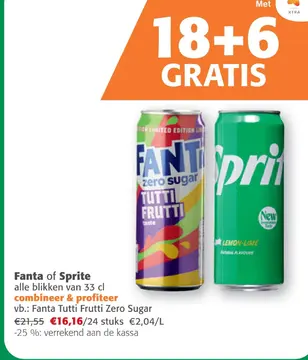 Aanbieding: Fanta of Sprite