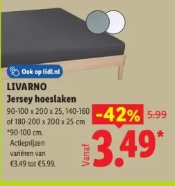 Aanbieding: Jersey hoeslaken