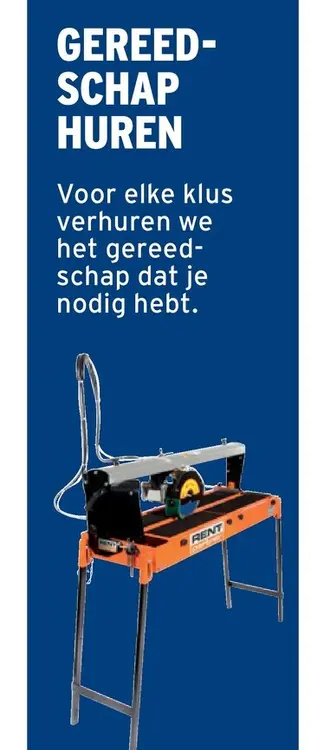 Promotie: Gereedschap huren
