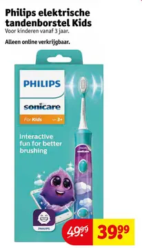 Aanbieding: Philips elektrische tandenborstel Kids
