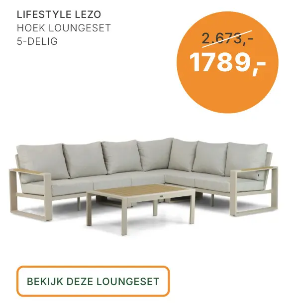 Aanbieding: Lifestyle Lezo Hoek Loungeset 5-delig