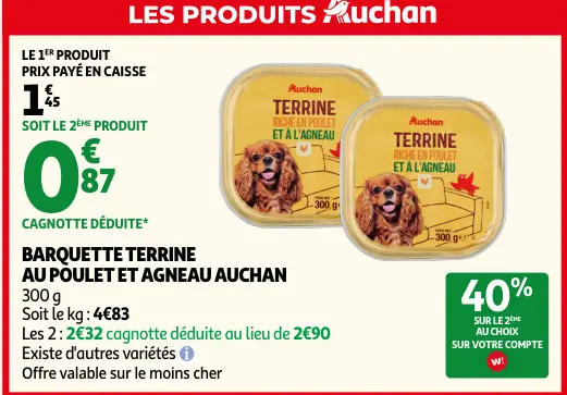 Promotie: Barquette terrine au poulet et agneau