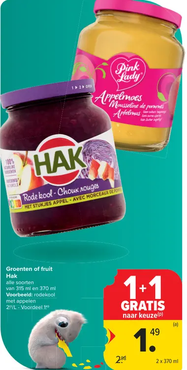 Promotie: Groenten of fruit