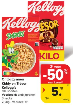 Aanbieding: Ontbijtgranen Kiddy en Trésor