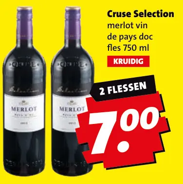 Aanbieding: Cruse Selection Merlot vin de pays doc