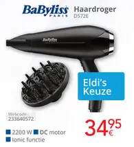 Promotie: BaByliss Haardroger D572E