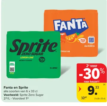 Aanbieding: Fanta en Sprite