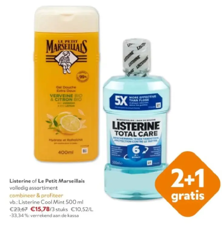 Promotie: Listerine or Le Petit Marseillais