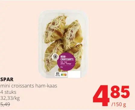 Promotie: Mini croissants ham-kaas