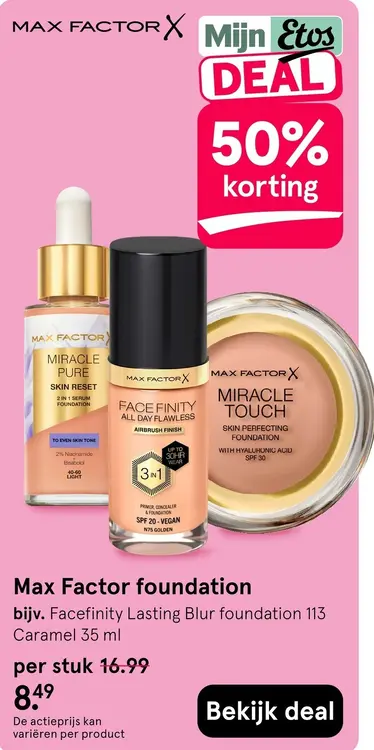 Aanbieding: Max Factor foundation