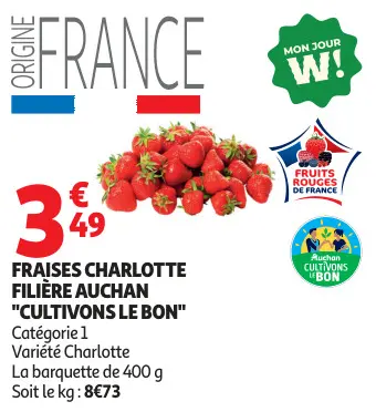 Offre: Fraises charlotte