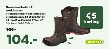 Aanbieding: Gevavi en Redbrick werklaarzen