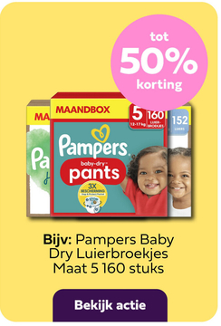 Aanbieding: Pampers Baby Dry Luierbroekjes Maat 5 160 stuks