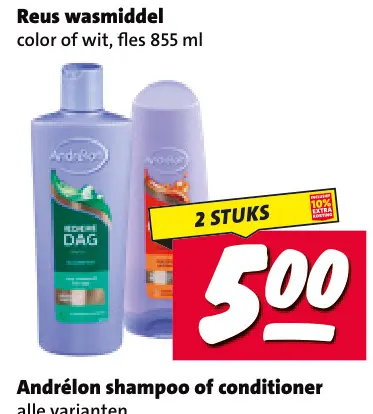 Aanbieding: Andrélon shampoo of conditioner