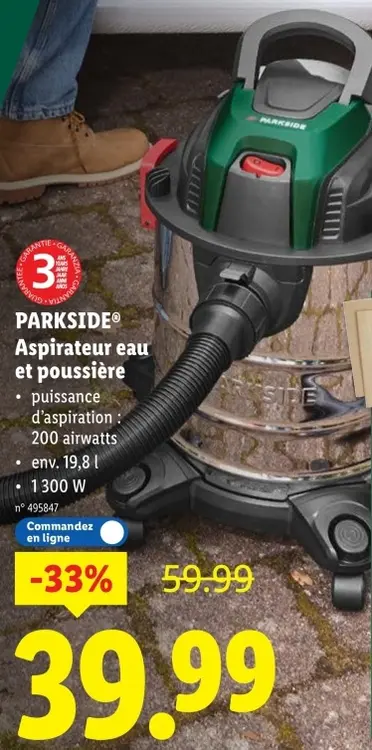 Offre: Aspirateur eau et poussière