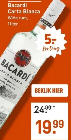 Aanbieding: Bacardí Carta Blanca