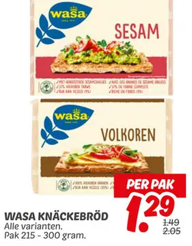 Aanbieding: WASA KNÄCKEBRÖD