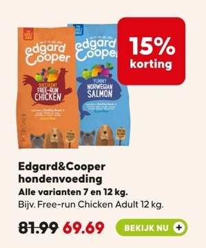 Aanbieding: Edgard&Cooper hondenvoeding Free-run Chicken Adult