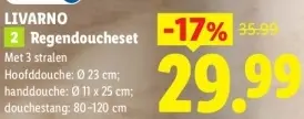 Aanbieding: Regendoucheset