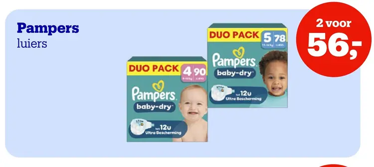 Aanbieding: Pampers luiers