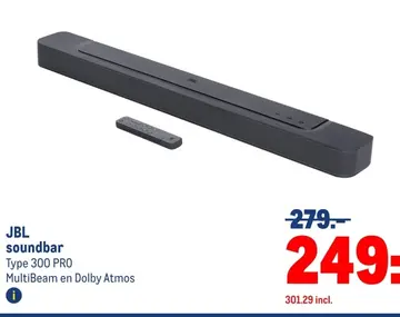 Aanbieding: JBL soundbar Type 300 PRO