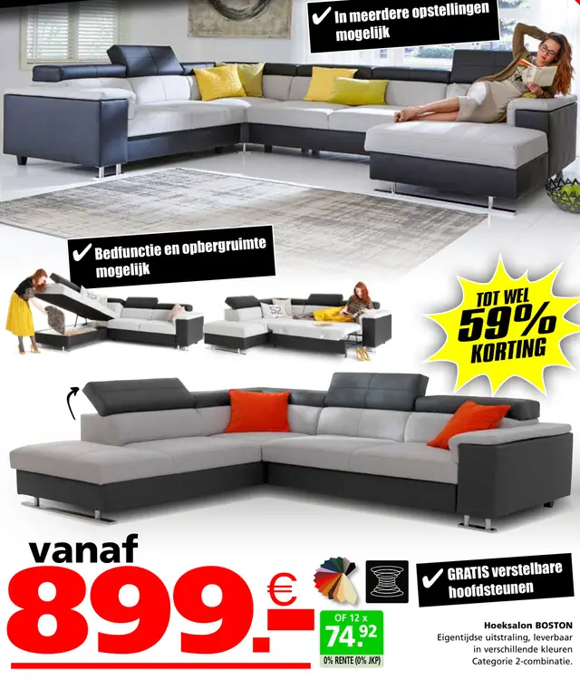 Aanbieding: Hoeksalon BOSTON
