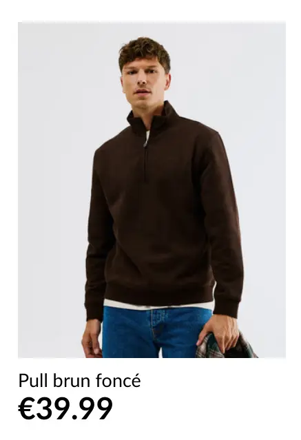 Offre: Pull brun foncé
