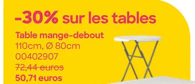 Offre: Table mange-debout