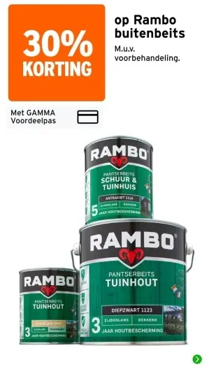 Aanbieding: Rambo buitenbeits