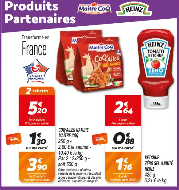 Offre: Ketchup zéro sel ajouté