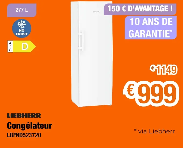 Offre: Congélateur