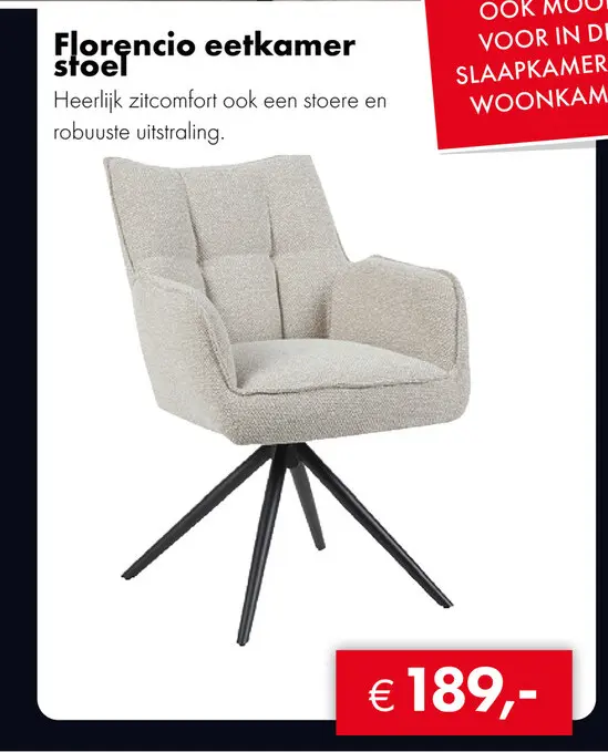 Promotie: Florencio eetkamerstoel naturel