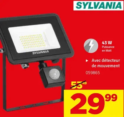 Offre: Projecteur LED Sylvania