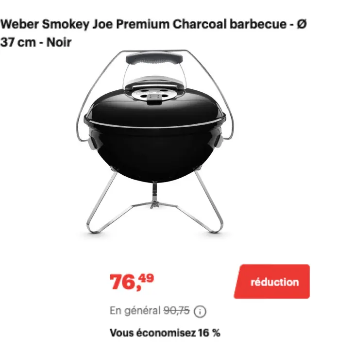 Offre: Smokey Joe Premium Charcoal Barbecue