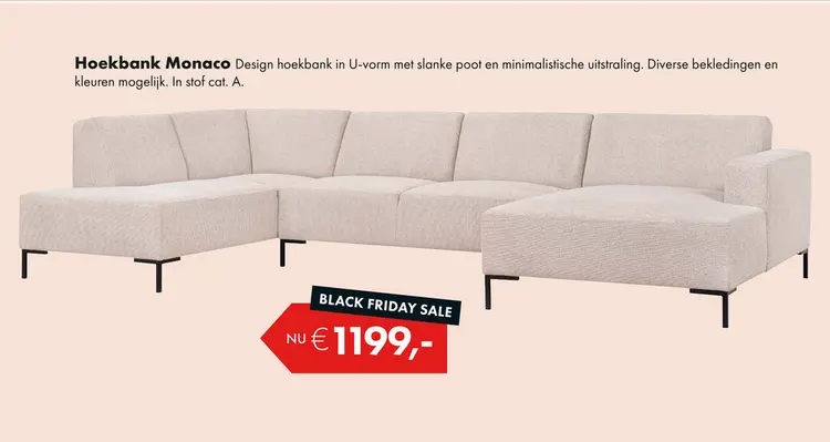 Aanbieding: Monaco hoekbank