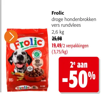 Promotie: Droge hondenbrokken vers rundvlees