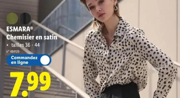 Offre: Chemisier en satin